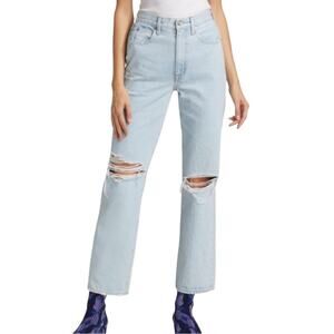 NWOT Slvrlake London High Rise Straight Leg Distressed Jeans 29 in Love Hurts